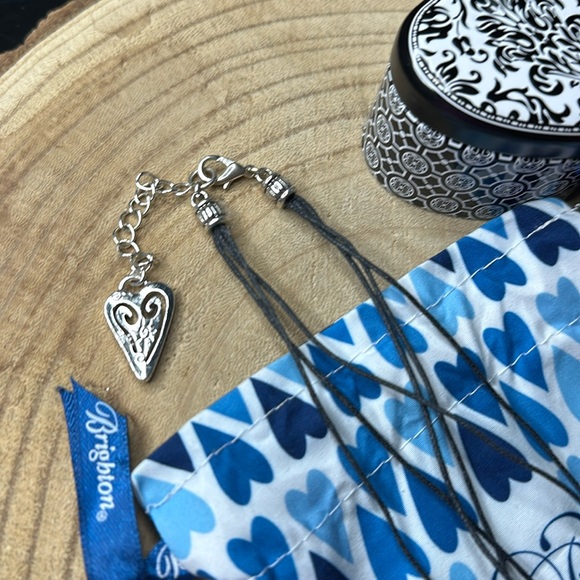 Brighton Triple Layered Black Rope Silver Pendant Necklace - Picture 3 of 8